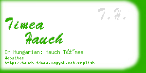 timea hauch business card